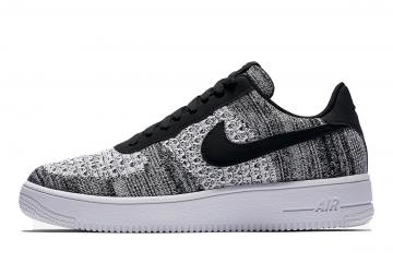 Nike Air Force 1 Flyknit 2.0 Black Pure Platinum White AV3042-001