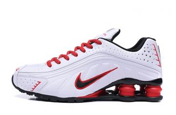 Nike Shox R4 301 White Red Men Retro Running Shoes BV1111-106