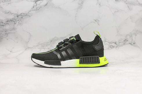 Adidas NMD R1 Boost Core Black White Green FW2283