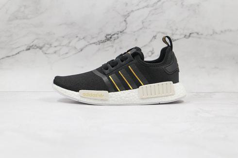 Adidas NMD R1 Core Black Gold Metallic Crystal White FW6433