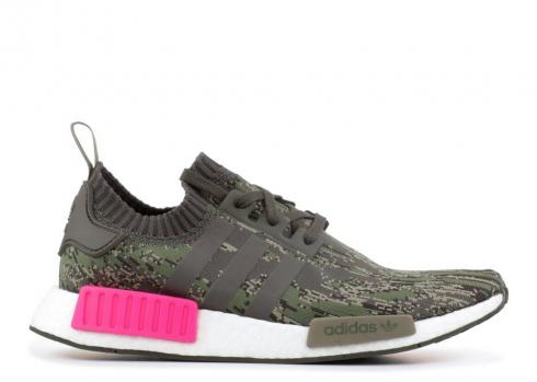 Adidas Nmd r1 Primeknit Utility Grey Camo Pink Shock BZ0222