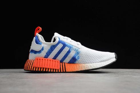 Adidas Originals NMD R1 V2 Cloud White Blue Orange FV5886