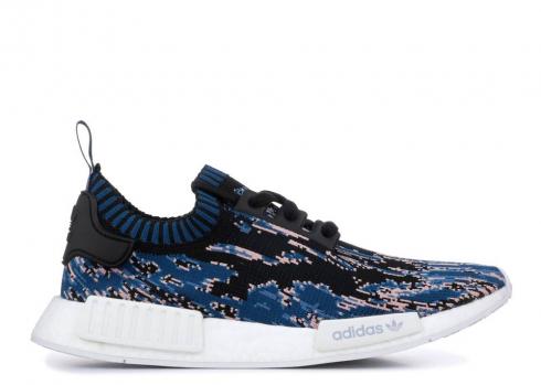 Adidas Sneakersnstuff X Nmd r1 Primeknit Datamosh 2.0 Blue Core Black Night DB2842