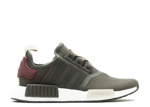 Adidas Wmns Nmd r1 Olive Maroon Brown White Red BA7752