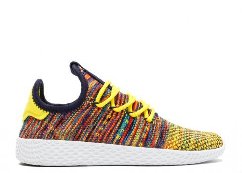 Adidas Pharrell X Tennis Hu Multi-color Noble Semi Frozen Yellow Ink White BY2673