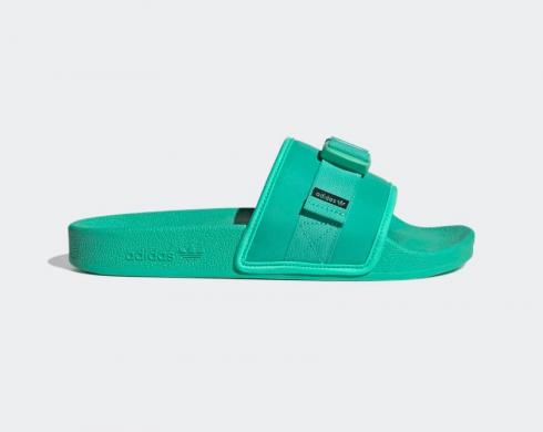 Adidas Originals Pouchylette Slides Hi-Res Green Core Black GZ4330