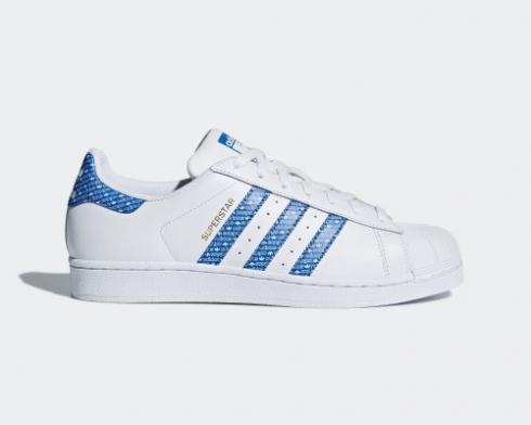 Adidas Originals Superstar Classic Leather White Blue AC8574