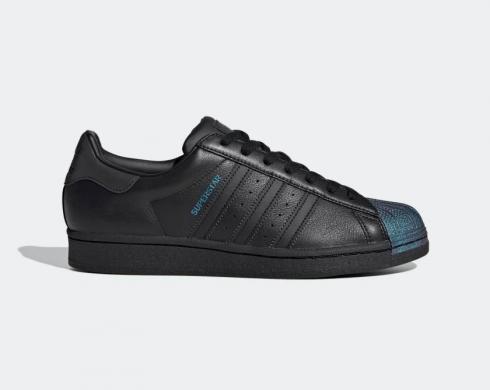 Adidas Originals Superstar Core Black Xeno Blue Shoes FW6388