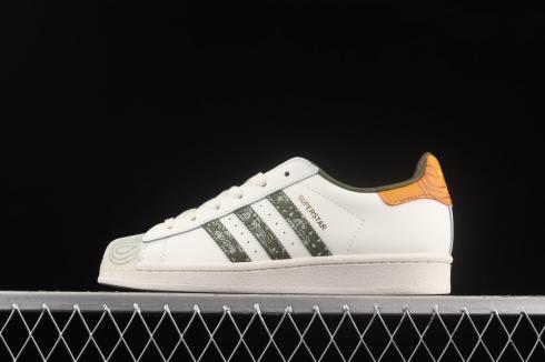 Adidas Originals Superstar Off White Focus Olive Focus Orange GX3656