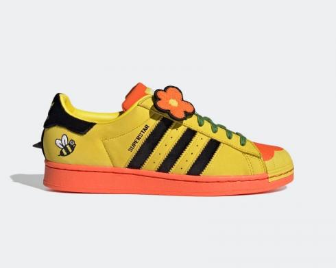 Adidas Originals Superstar Yellow Core Black Super Orange FZ5254