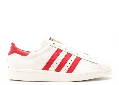 Adidas Superstar 80s Vintage Deluxe Shoes White Off Scarlet B35982