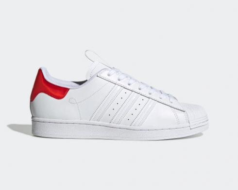 Adidas Superstar Cloud White Hi-Res Red Yellow Shoes FW2854
