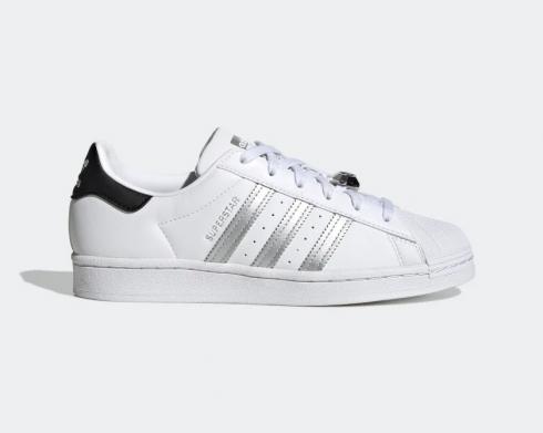Adidas Superstar Cloud White Silver Metallic Core Black HQ4256