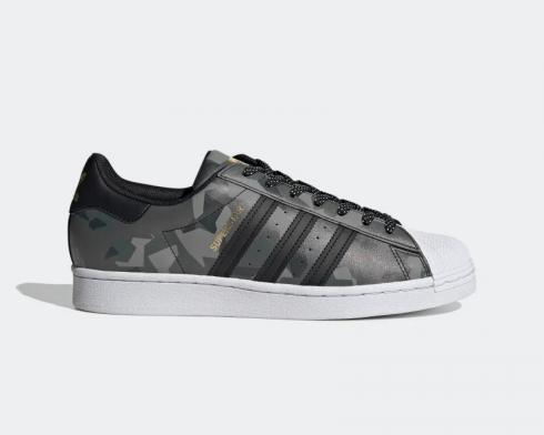 Adidas Superstar Core Black Cloud White Gold Metallic FW6012