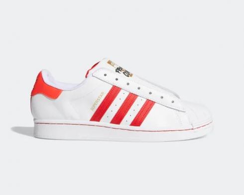 Adidas Superstar Laceless Cloud White Team Collegiate Red Solar Red FV2803
