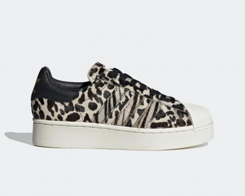 Adidas Wmns Superstar Bold Fuzzy Animal Print Black White FV3463