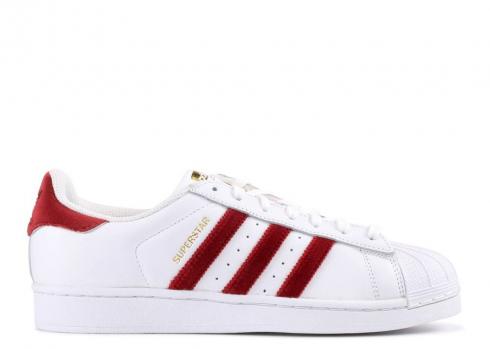 Adidas Wmns Superstar White Core Footwear Burgundy AC7162
