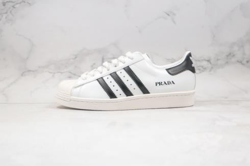 Prada X Adidas Originals Superstar 80s Cloud White Core Shoes FW6880
