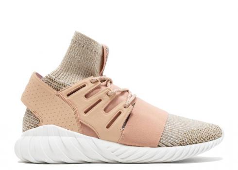 Adidas Tubular Doom Primeknit St Pale Nude Brown Vintage White Clear BB2390