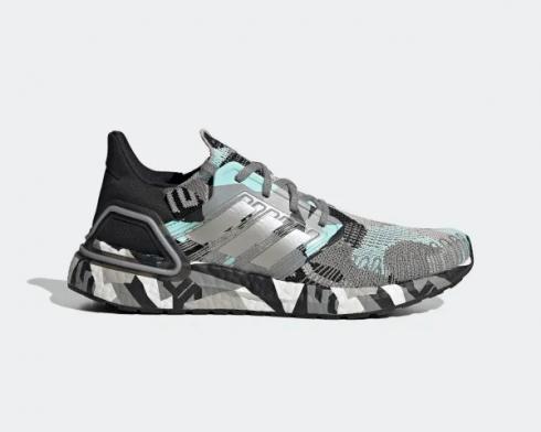 Adidas UltraBoost 20 Geometric Pack Black Frost Mint Clear Granite FV8328