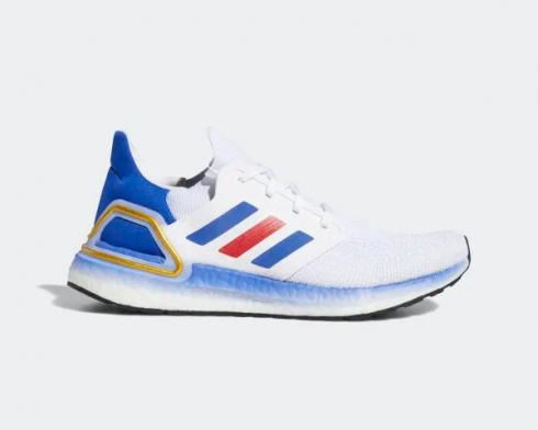 Adidas UltraBoost 20 Royal Blue Scarlet Cloud White FY9039