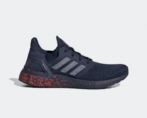 Adidas UltraBoost 20 USA Digital Camo Solar Red Black EG0706