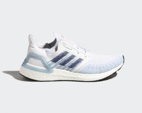 Adidas Ultra Boost 20 Cloud White Light Blue Black FY3454