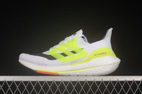 Adidas Ultra Boost 21 Consortium Cloud White Green Core Black FY0366