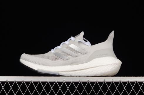 Adidas Ultra Boost 21 Consortium Grey Metallic Sliver Cloud White GV7724