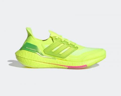 Adidas Ultra Boost 21 Solar Yellow Screaming Pink FY0848