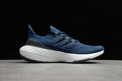Adidas Ultraboost 21 Dark Blue Core Black Cloud White Shoes FY0350