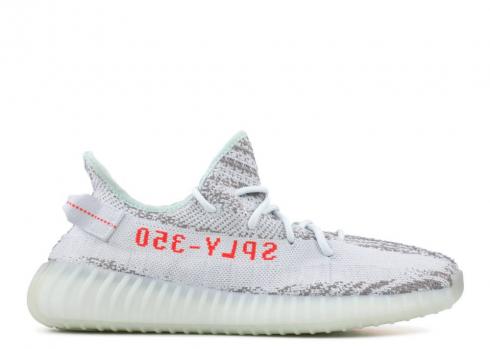 Adidas Yeezy Boost 350 V2 Blue Tint Grey Three High Resolution Red B37571