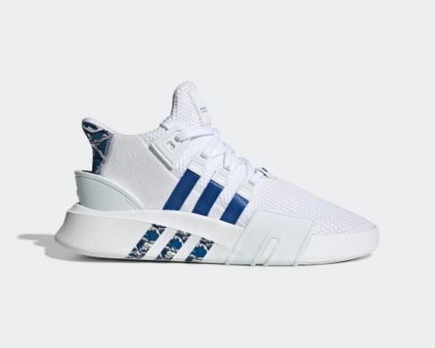 Adidas Originals EQT Bask ADV Cloud White Active Blue Shoes FU9400