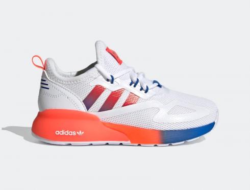 Adidas Originals ZX 2K Boost Cloud White Solar Red Blue FX9531