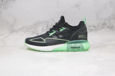 Adidas Originals ZX 2K Boost Core Black Green Cloud White H67935
