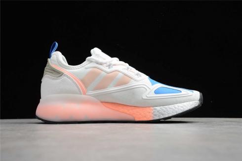 Adidas ZK 2K Boost Crystal White True Pink Matte Silver FZ3900