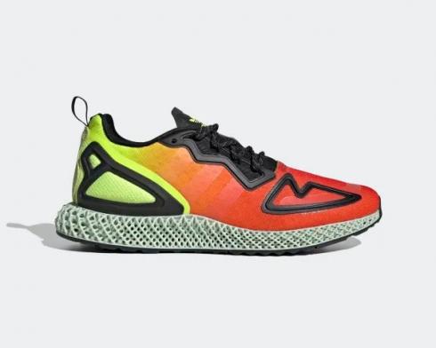 Adidas ZX 2K 4D Gradient Solar Yellow Hi-Res Red Core Black FV9028