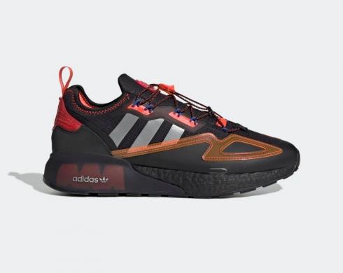 Adidas ZX 2K Boost Core Black Solar Red Silver Metallic GY1209