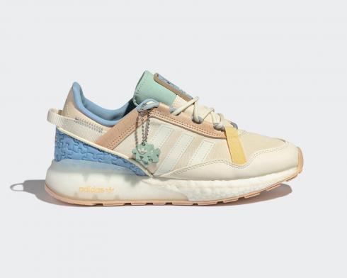 Adidas ZX 2K Boost Pure Puzzle Off-White Pink Light Blue GZ3416