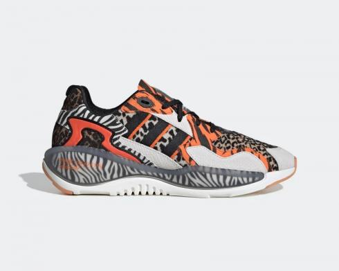 Atmos x Adidas Originals ZX Alkin Crazy Animal Black White Orange FY5235