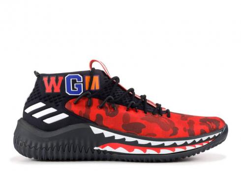 Adidas A Bathing Ape X Dame 4 Red Camo Core Res High Black Pantone AP9976