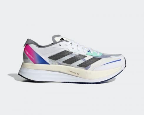 Adidas Adizero Boston 11 Cloud White Core Black Lucid Blue HQ3693