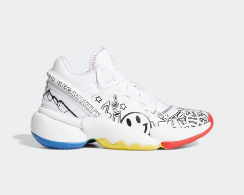 Adidas D.O.N. Issue 2 GS Determination Over Negativity Footwear White Red Blue G57969