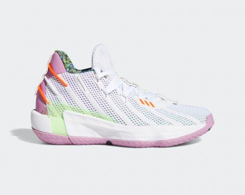 Adidas Dame 7 Toy Story Buzz Lightyear GS Cloud White Signal Green Solar Red FY4924