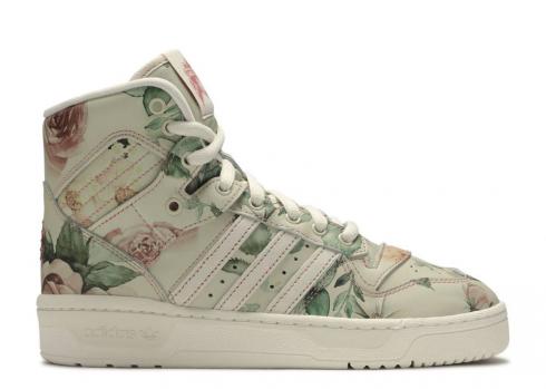 Adidas Eric Emanuel X Rivalry Hi Og Floral Pink Raw White Off Running F35092