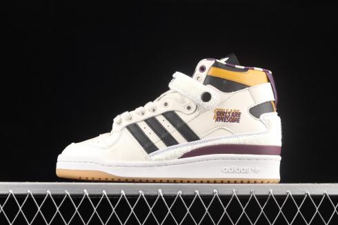 Adidas Forum 84 High Girls Are Awsome Chalk White Core Black Purple Beauty GY2632