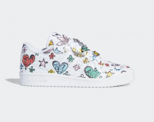 Adidas Forum 84 Low Jeremy Scott Monogram Graffiti Cloud White Core Black GX9668