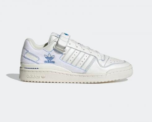 Adidas Forum Low Velcro Cloud White Off White Blue Bird GX1018