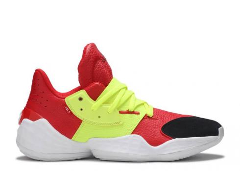 Adidas Harden Vol. 4 Dp Red Solar Yellow White Footwear EH2449