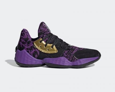 Adidas Harden Vol. 4 Star Wars Core Black Action Purple Gold Metallic EH2456